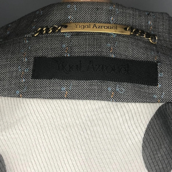 Yigal Azrouel Gray Wool Tuxedo Blazer Size 6 - Picture 8 of 11